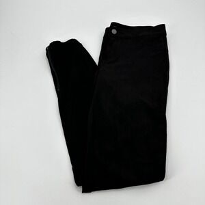 New Calvin Klein Jeans Black Suede Feel Skinny Pants Zip Ankle Size 27 Edgy